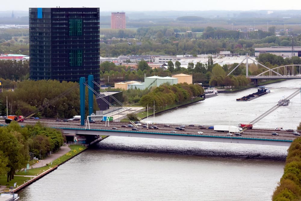hrc-prosjekter-luftbild av Galecopper-bru i Utrecht, Nederlande